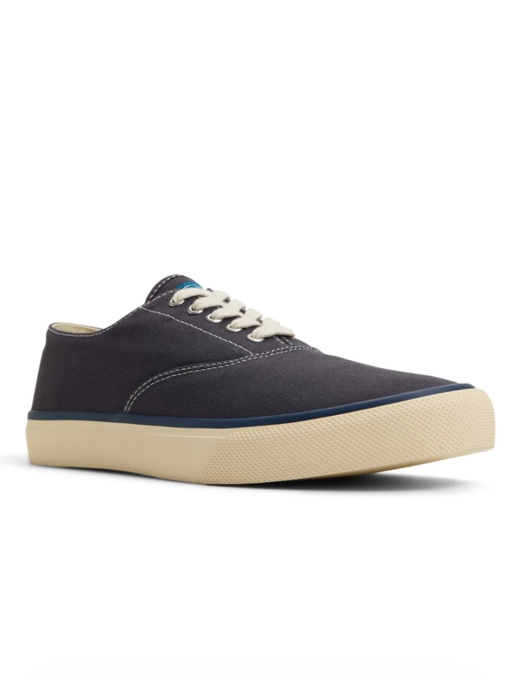 Sperry Low-Top Canvas Sneakers in Navy with Cream Sole